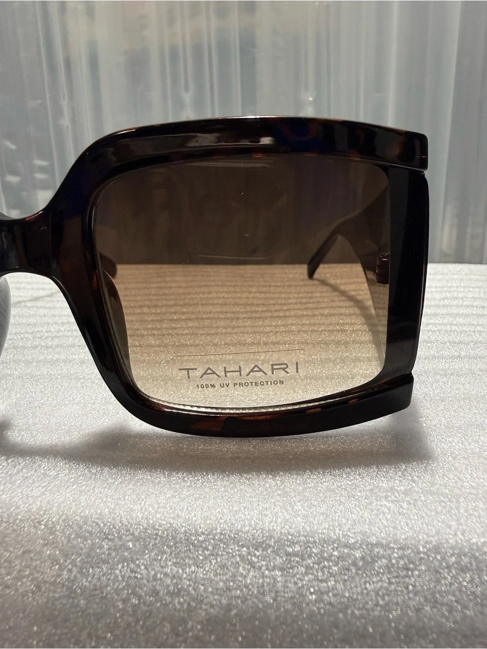 Tahari TH810 Dark Tortoise Oversized Square Sunglasses  UNISEX-NEW